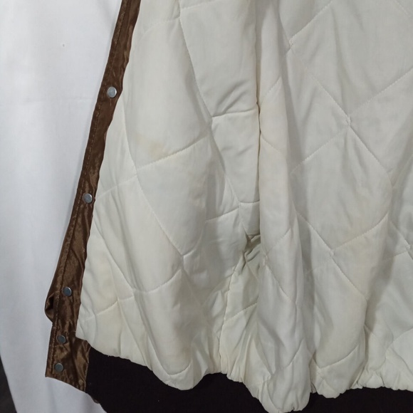 Butwin Jacket Mens M Brown Orange Bomber Pockets Chicago Bears Football - Picture 5 of 7